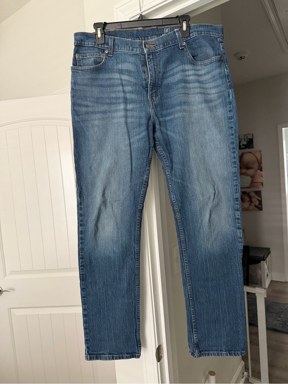 George Men's Straight Jeans - Medium Blue Wash